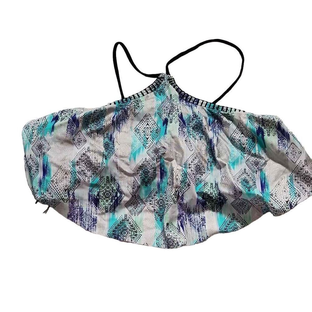 Ambrielle Ladies Size XL Blue & Silver Bikini Top